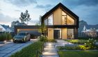 Projekt domu Amber 5 b - parterowy z poddaszem dom o powierzchni 140,95 m², dach dwuspadowy - ujęcie 5