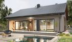 Projekt domu APS 353 wariant 3 - parterowy dom o powierzchni 100 m², dach dwuspadowy - ujęcie 4
