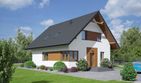 Projekt domu Gryfice 23 m - parterowy z poddaszem dom o powierzchni 119,54 m², dach dwuspadowy - ujęcie 2