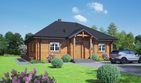 Projekt domu Piaseczno 4 dw - parterowy dom o powierzchni 89,14 m², dach kopertowy - ujęcie frontu