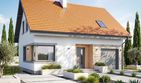 Projekt domu Krajobrazy 132 - parterowy z poddaszem dom o powierzchni 93,29 m², dach dwuspadowy, koszt budowy 243 000 zł - ujęcie frontu