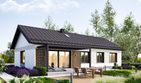 Projekt domu Aris Nano (1976) - parterowy dom o powierzchni 108,70 m², dach dwuspadowy - ujęcie 2