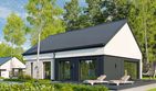 Projekt domu EG-110 wariant I - parterowy z poddaszem dom o powierzchni 98,46 m², dach dwuspadowy - ujęcie 2