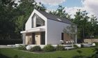 Projekt domu NewHouse 751 w1 - parterowy z poddaszem dom o powierzchni 95,06 m², dach dwuspadowy - ujęcie 2