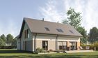 Projekt domu D462 - parterowy z poddaszem dom o powierzchni 212,43 m², dach dwuspadowy - ujęcie 2