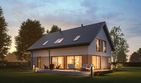Projekt domu D462 - parterowy z poddaszem dom o powierzchni 212,43 m², dach dwuspadowy - ujęcie 3