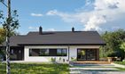Projekt domu Mini 4 w. IV G1 - parterowy dom o powierzchni 100,05 m², dach dwuspadowy, koszt budowy 332 000 zł - ujęcie frontu