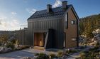Projekt domu Gorc - parterowy z poddaszem dom o powierzchni 58,40 m², dach dwuspadowy - ujęcie 7