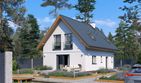 Projekt domu Fortunka - parterowy z poddaszem dom o powierzchni 100,13 m², dach dwuspadowy - ujęcie 4