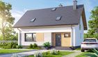 Projekt domu Rodzinek 5 mini 2 - parterowy z poddaszem dom o powierzchni 99,73 m², dach dwuspadowy - ujęcie 4