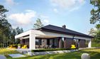Projekt domu Alison III - parterowy dom o powierzchni 156,61 m², dach kopertowy, koszt budowy 481 000 zł - ujęcie frontu