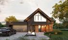 Projekt domu HomeKoncept 166 G2 wariant 03 - parterowy z poddaszem dom o powierzchni 126,16 m², dach dwuspadowy - ujęcie 2