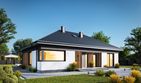 Projekt domu Malwa Nano (1989) - parterowy dom o powierzchni 109,90 m², dach kopertowy, koszt budowy 337 000 zł - ujęcie frontu
