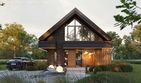 Projekt domu HomeKoncept 166 - parterowy z poddaszem dom o powierzchni 116,32 m², dach dwuspadowy, koszt budowy 365 000 zł - ujęcie frontu