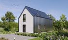 Projekt domu L-302 N murowany - parterowy z poddaszem dom o powierzchni 69,93 m², dach dwuspadowy - ujęcie 2