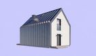 Projekt domu L-302 N murowany - parterowy z poddaszem dom o powierzchni 69,93 m², dach dwuspadowy - ujęcie 4
