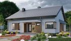 Projekt domu APS 353 wariant 4 - parterowy dom o powierzchni 100 m², dach dwuspadowy - ujęcie 2