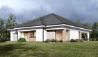 Projekt domu uA51v1 - parterowy dom o powierzchni 136,86 m², dach kopertowy - ujęcie 2