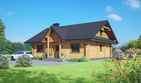 Projekt domu Polańczyk 5 dw - parterowy dom o powierzchni 85,84 m², dach dwuspadowy - ujęcie frontu