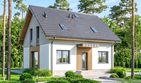 Projekt domu Tamarillo 9 - parterowy z poddaszem dom o powierzchni 98,99 m², dach dwuspadowy - ujęcie frontu