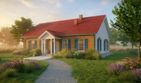Projekt domu eko Typowy 84 - parterowy z poddaszem dom o powierzchni 220,35 m², dach dwuspadowy - ujęcie 4