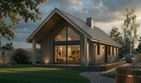Projekt domu eko Typowy 85 - parterowy dom o powierzchni 109,04 m², dach dwuspadowy - ujęcie 3