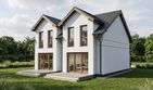 Projekt domu Frigg 1 [2M] - parterowy z poddaszem dom o powierzchni 156,32 m², dach dwuspadowy - ujęcie 2