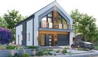 Projekt domu APS 358 ECO - parterowy z poddaszem dom o powierzchni 147 m², dach dwuspadowy - ujęcie 2