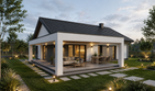 Projekt domu Vivia - parterowy dom o powierzchni 115,70 m², dach dwuspadowy - ujęcie 2
