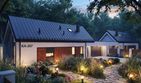 Projekt domu Ka307 - parterowy dom o powierzchni 193,58 m², dach dwuspadowy - ujęcie 3
