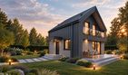 Projekt domu Forma - parterowy z poddaszem dom o powierzchni 98,08 m², dach dwuspadowy - ujęcie 6
