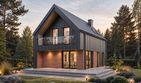 Projekt domu Forma - parterowy z poddaszem dom o powierzchni 98,08 m², dach dwuspadowy - ujęcie 3