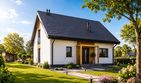 Projekt domu D464 - parterowy z poddaszem dom o powierzchni 87,08 m², dach dwuspadowy - ujęcie 3