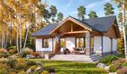 Projekt domu Mirabelka 4 country - parterowy dom o powierzchni 72,48 m², dach dwuspadowy - ujęcie 3