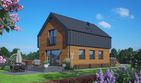 Projekt domu Radowice aa 70 dws - parterowy z poddaszem dom o powierzchni 94,13 m², dach dwuspadowy - ujęcie 2