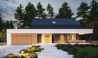 Projekt domu NewHouse 753 G2 w2 - parterowy z poddaszem dom o powierzchni 102,49 m², dach dwuspadowy, koszt budowy 308 000 zł - ujęcie frontu