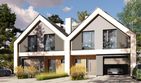 Projekt domu Ella 40 dom jednorodzinny dwulokalowy - parterowy z poddaszem dom o powierzchni 246,74 m², dach dwuspadowy - ujęcie 2