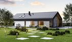 Projekt domu PióroArchitekci - 19 szkieletowy - parterowy dom o powierzchni 132,80 m², dach dwuspadowy - ujęcie 4