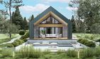 Projekt domu PióroArchitekci - 24 szkieletowy - parterowy dom o powierzchni 79,40 m², dach dwuspadowy - ujęcie 3