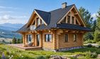 Projekt domu L-116 X - parterowy z poddaszem dom o powierzchni 97,68 m², dach dwuspadowy - ujęcie frontu
