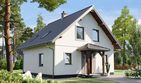Projekt domu Maranta (769) - parterowy z poddaszem dom o powierzchni 104 m², dach dwuspadowy, koszt budowy 272 000 zł - ujęcie frontu