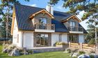 Projekt domu Malwina bl - parterowy z poddaszem dom o powierzchni 114,10 m², dach dwuspadowy - ujęcie 2