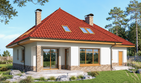 Projekt domu Syntia II wersja B - parterowy z poddaszem dom o powierzchni 196,90 m², dach kopertowy - ujęcie 2