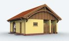Projekt garażu G141 - parterowy dom o powierzchni 46,39 m², dach dwuspadowy - ujęcie 2
