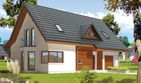 Projekt domu Demi G1 (wersja A) - parterowy z poddaszem dom o powierzchni 135,42 m², dach dwuspadowy - ujęcie 2