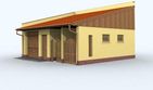 Projekt garażu G117 - parterowy dom o powierzchni 48,88 m², dach jednospadowy - ujęcie 2