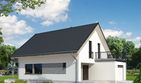 Projekt domu Lotos - parterowy z poddaszem dom o powierzchni 118,60 m², dach dwuspadowy - ujęcie 2
