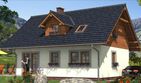 Projekt domu L-29 Dom szkieletowy - parterowy z poddaszem dom o powierzchni 100,30 m², dach dwuspadowy - ujęcie 2