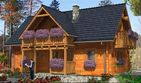 Projekt domu L-30 Dom ludowa - z bali - parterowy z poddaszem dom o powierzchni 93,90 m², dach dwuspadowy - ujęcie 2