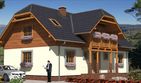 Projekt domu L-31 Dom litewska - szkieletowy - parterowy z poddaszem dom o powierzchni 155,50 m², dach naczółkowy - ujęcie 2